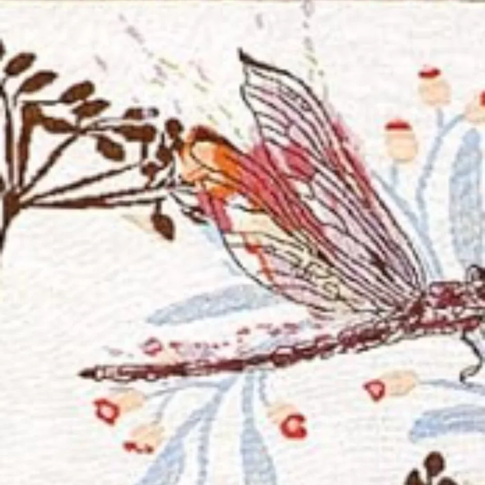 Vintage Dragonfly Blanket Sofa Throw